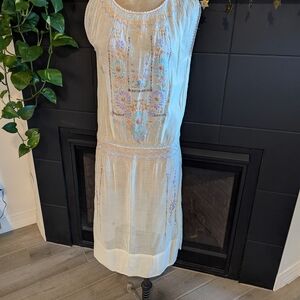 RARE Embroidered White Dress